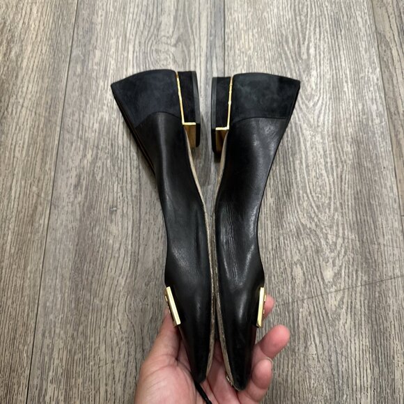 Tory Burch Gigi 20MM Pointy Toe Calf Leather/Suede Flats Size 10 M - Picture 2 of 12